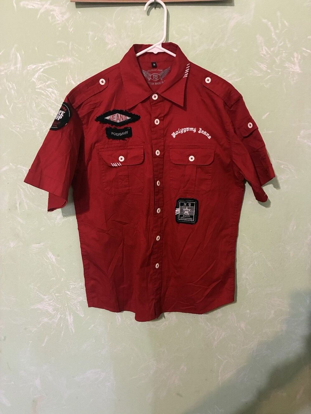 Polygamy jeans Short Sleeve Shirt Size Medium